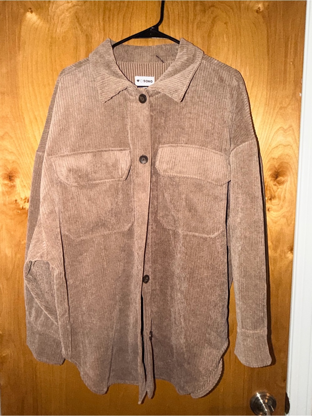 Ci Sono Women’s Corduroy Button Down Shacket
